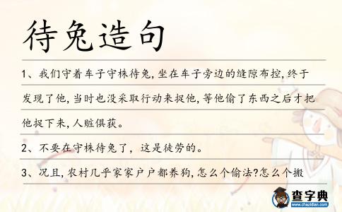 待兔造句