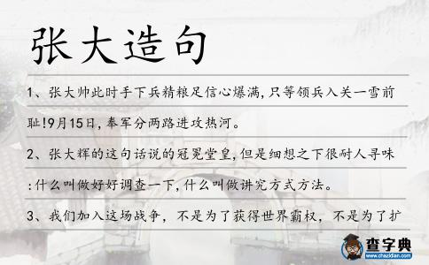 張大造句
