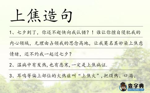 上焦造句