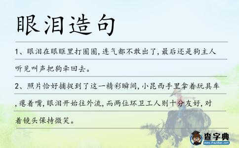 眼淚造句