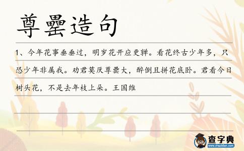 尊罍造句