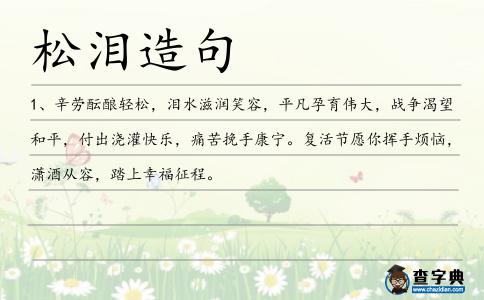 松淚造句
