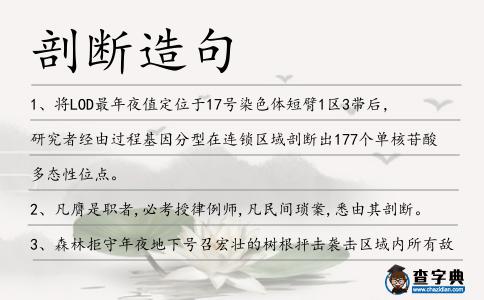 剖斷造句