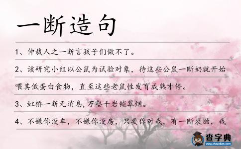 一斷造句