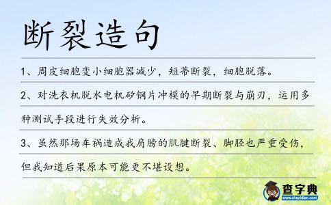 斷裂造句
