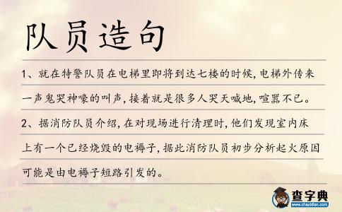 隊員造句