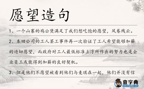 愿望造句