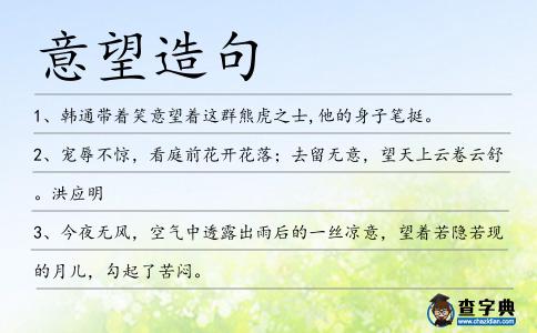 意望造句