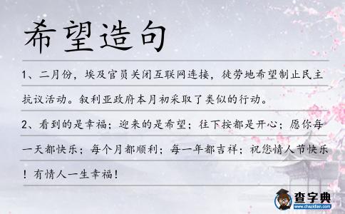 希望造句