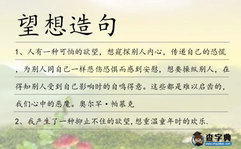 望想造句