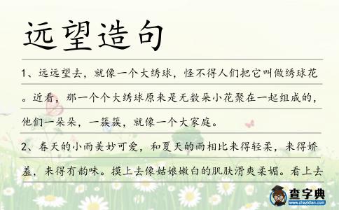 遠望造句