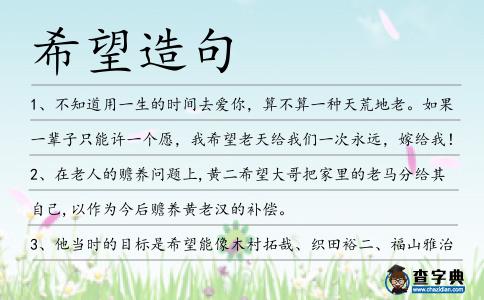 希望造句