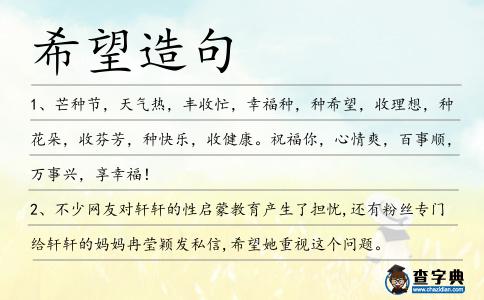 希望造句