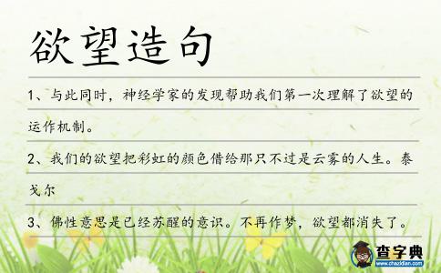 欲望造句