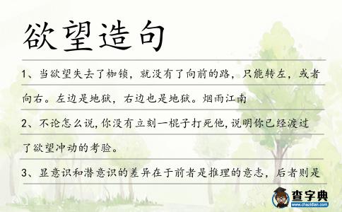 欲望造句