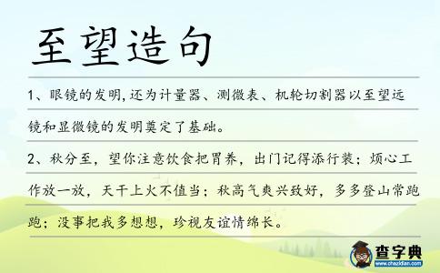 至望造句