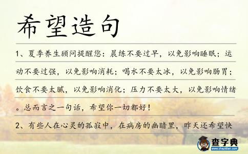 希望造句