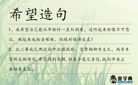 希望造句