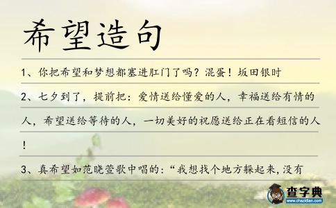 希望造句
