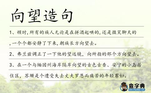 向望造句
