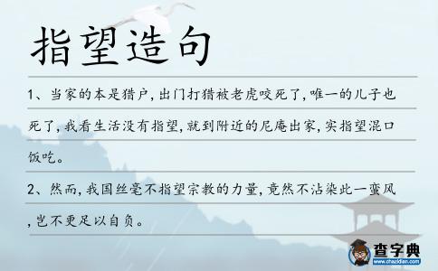 指望造句