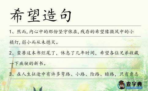 希望造句