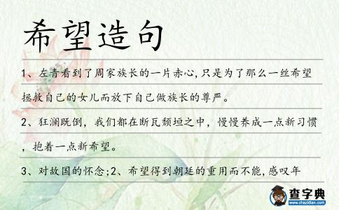 希望造句