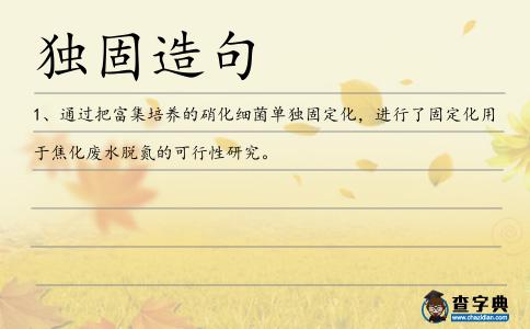 獨固造句