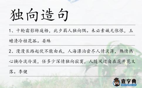 獨向造句