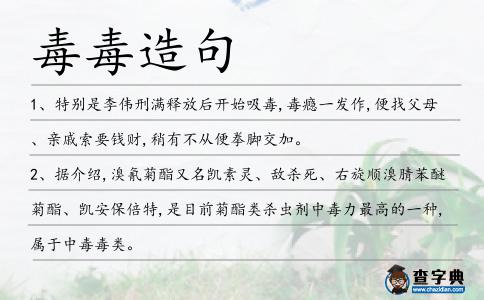 毒毒造句