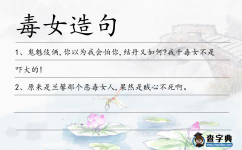 毒女造句