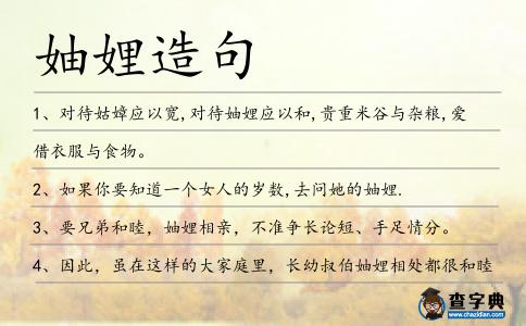 妯娌造句