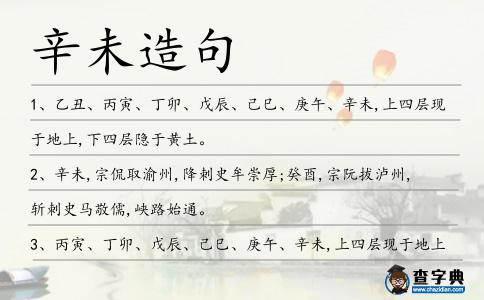 辛未造句