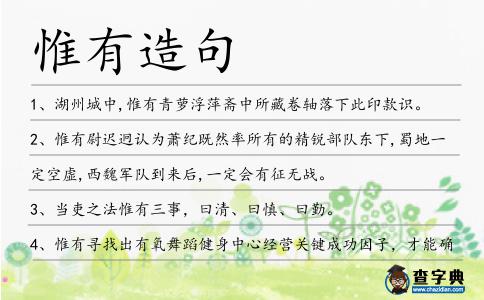 惟有造句