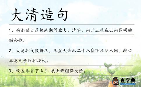 大清造句
