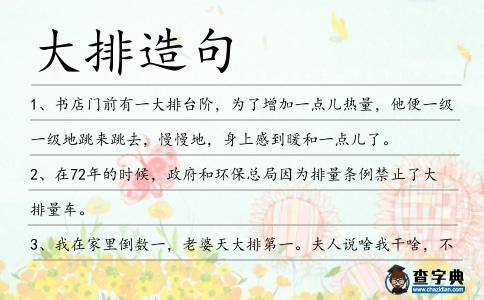 大排造句