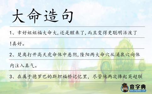 大命造句
