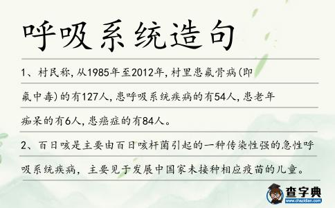 呼吸系統造句