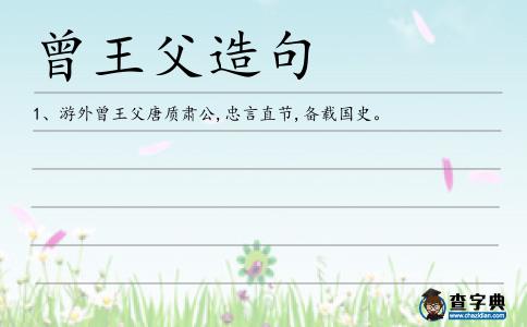 曾王父造句