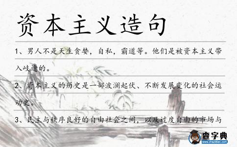 資本主義造句