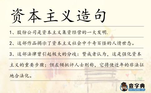 資本主義造句