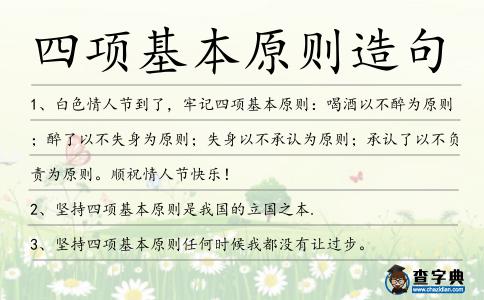 四項基本原則造句