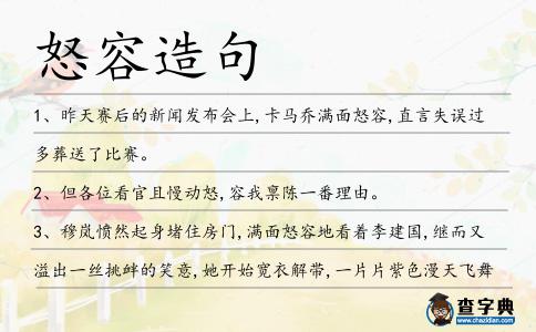 怒容造句