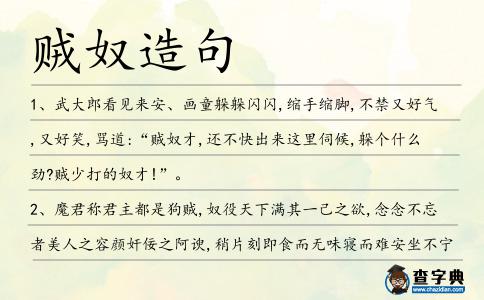 賊奴造句