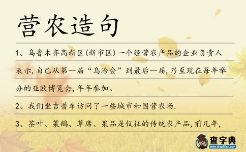營農造句