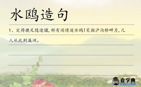 水鷗造句