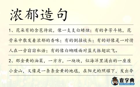 濃郁造句