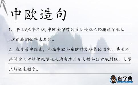 中歐造句