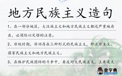 地方民族主義造句