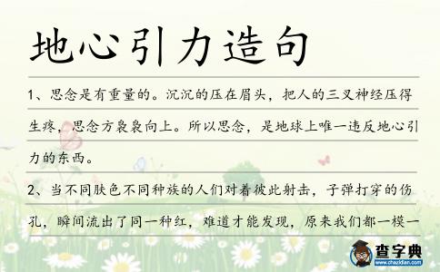 地心引力造句